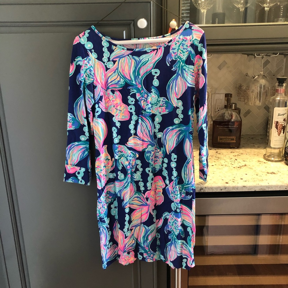 Navy and pink Lilly Pulitzer dress